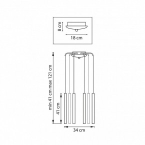 Подвесная люстра Lightstar Tubo L8T747247 в Златоусте - zlatoust.ok-mebel.com | фото 3