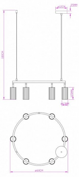 Подвесная люстра Moderli Cora V11603-6P в Златоусте - zlatoust.ok-mebel.com | фото 6