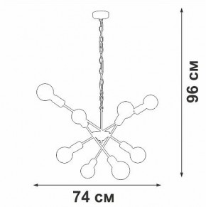 Подвесная люстра Vitaluce V4750 V4750-0/8 в Златоусте - zlatoust.ok-mebel.com | фото 5