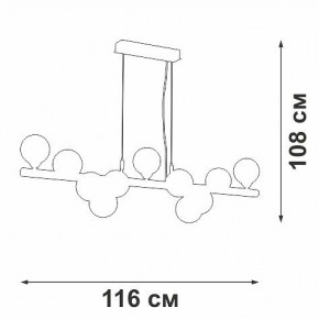 Подвесная люстра Vitaluce V49860 V49860-8/11S в Златоусте - zlatoust.ok-mebel.com | фото 3