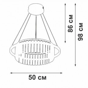 Подвесная люстра Vitaluce V54010 V54010-1/1S в Златоусте - zlatoust.ok-mebel.com | фото 5