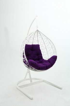 Подвесное кресло Бароло (белый/фиолетовый) в Златоусте - zlatoust.ok-mebel.com | фото