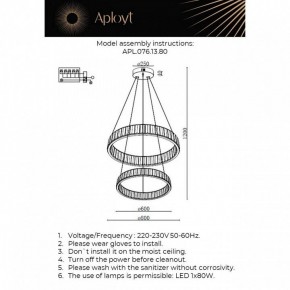 Подвесной светильник Aployt Oriann APL.076.13.80 в Златоусте - zlatoust.ok-mebel.com | фото 2