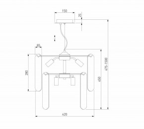 Подвесной светильник Eurosvet Claire 60170/8 золото Smart в Златоусте - zlatoust.ok-mebel.com | фото 5