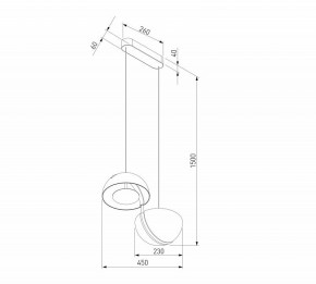 Подвесной светильник Eurosvet Emisfero 50083/2 LED золото в Златоусте - zlatoust.ok-mebel.com | фото 4
