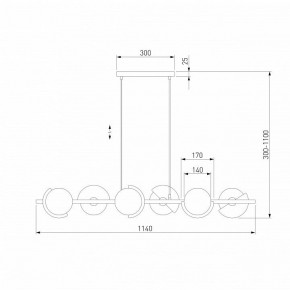 Подвесной светильник Eurosvet Moity 70149/6 черный/латунь Smart в Златоусте - zlatoust.ok-mebel.com | фото 3