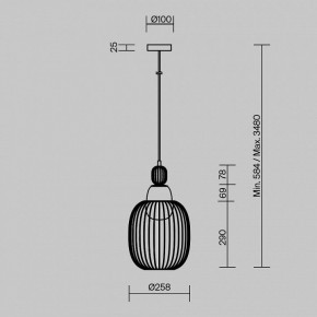 Подвесной светильник Maytoni Levitation MOD376PL-01G1 в Златоусте - zlatoust.ok-mebel.com | фото 5