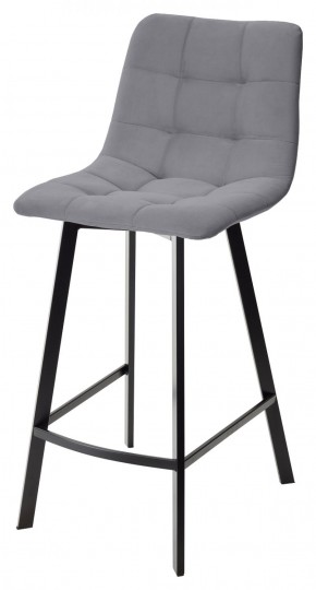 Полубарный стул CHILLI-QB SQUARE серый #27, велюр / черный каркас (H=66cm) М-City в Златоусте - zlatoust.ok-mebel.com | фото