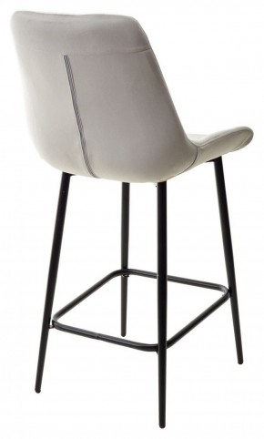 Полубарный стул ХОФМАН, цвет H-09 Светло-серый, велюр / черный каркас H=63cm М-City в Златоусте - zlatoust.ok-mebel.com | фото 6