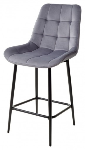 Полубарный стул ХОФМАН, цвет H-14 Серый, велюр / черный каркас H=63cm М-City в Златоусте - zlatoust.ok-mebel.com | фото