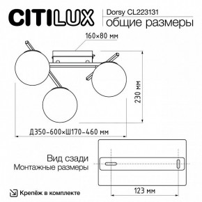 Потолочная люстра Citilux Dorsy CL223131 в Златоусте - zlatoust.ok-mebel.com | фото 11