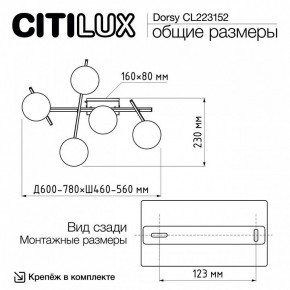 Потолочная люстра Citilux Dorsy CL223152 в Златоусте - zlatoust.ok-mebel.com | фото 10