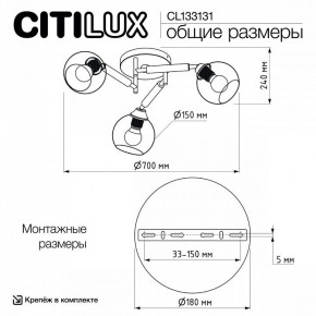 Потолочная люстра Citilux Tika CL133131 в Златоусте - zlatoust.ok-mebel.com | фото 13