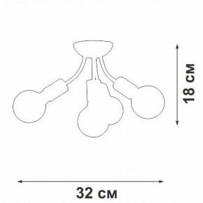 Потолочная люстра Vitaluce V3927 V3927-1/4PL в Златоусте - zlatoust.ok-mebel.com | фото 6