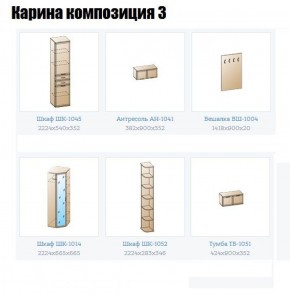 Прихожая Карина (модульная) в Златоусте - zlatoust.ok-mebel.com | фото 8