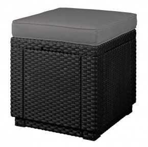 Пуфик Куб с подушкой (Cube with cushion) графит - прохладный серый в Златоусте - zlatoust.ok-mebel.com | фото 1
