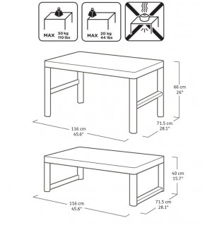 Раскладной стол Лион с регулируемой высотой столешницы (Lyon rattan table) графит (h400/650) в Златоусте - zlatoust.ok-mebel.com | фото 3