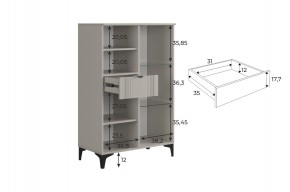 РИЧ Комод 2 со стеклом в Златоусте - zlatoust.ok-mebel.com | фото 3
