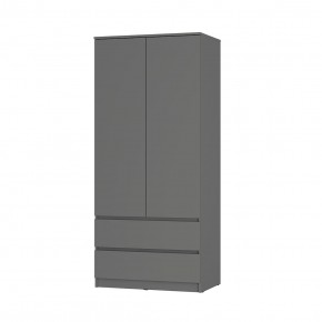 Шкаф 2-х створчатый Симпл ШК-03 (графит) в Златоусте - zlatoust.ok-mebel.com | фото 2