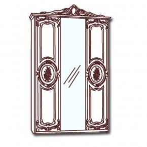 Шкаф 3-х дверный с зеркалами (01.143) Роза (беж) в Златоусте - zlatoust.ok-mebel.com | фото