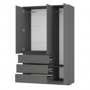 Шкаф 3-х створчатый Симпл ШК-08 (графит) в Златоусте - zlatoust.ok-mebel.com | фото 2