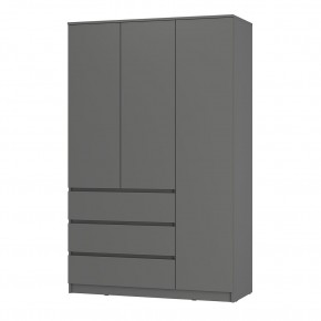 Шкаф 3-х створчатый Симпл ШК-08 (графит) в Златоусте - zlatoust.ok-mebel.com | фото