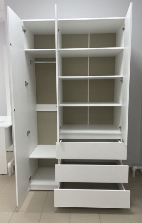 Шкаф 3-ств. с 3 ящиками "Бьянко" в Златоусте - zlatoust.ok-mebel.com | фото 2