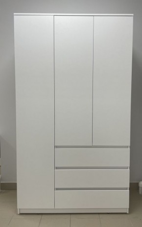 Шкаф 3-ств. с 3 ящиками "Бьянко" в Златоусте - zlatoust.ok-mebel.com | фото 3