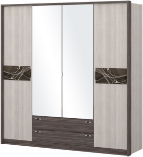 Шкаф 4-х дверный с зеркалом Шк69.2 МС Николь в Златоусте - zlatoust.ok-mebel.com | фото