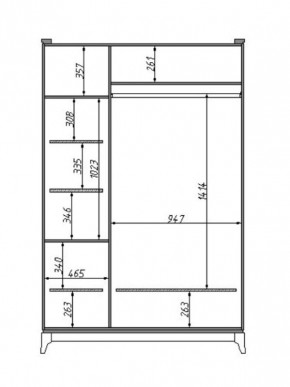 Шкаф для одежды Сабрина (ММ-302-01/03) с зеркалом в Златоусте - zlatoust.ok-mebel.com | фото 2