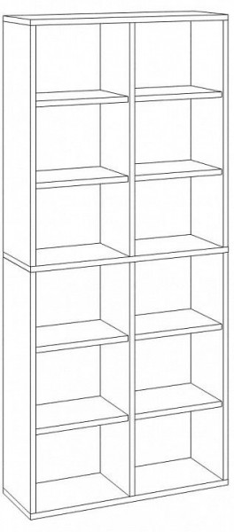 Шкаф книжный Домино СУ(ш2в2)+4ФГ в Златоусте - zlatoust.ok-mebel.com | фото 2