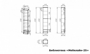 Шкаф книжный Мебелайн-25 в Златоусте - zlatoust.ok-mebel.com | фото 3