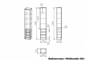 Шкаф книжный Мебелайн-50 в Златоусте - zlatoust.ok-mebel.com | фото 3