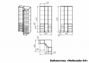 Шкаф книжный Мебелайн-54 в Златоусте - zlatoust.ok-mebel.com | фото 3