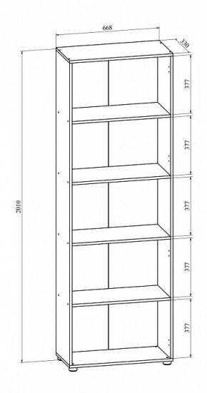 Шкаф книжный Офис ОФ-302К в Златоусте - zlatoust.ok-mebel.com | фото 2