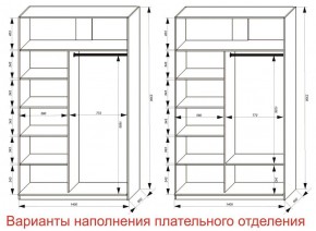 Шкаф-купе 1400 серии SOFT D6+D4+B2+PL2 (2 ящика+1штанга+1 полка) профиль «Капучино» в Златоусте - zlatoust.ok-mebel.com | фото 8