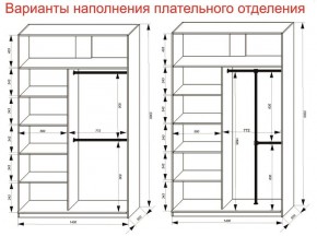 Шкаф-купе 1400 серии SOFT D8+D2+B2+PL4 (2 ящика+F обр.штанга) профиль «Графит» в Златоусте - zlatoust.ok-mebel.com | фото 7