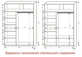 Шкаф-купе 1600 серии SOFT D1+D3+B2+PL1 (2 ящика+1штанга) профиль «Графит» в Златоусте - zlatoust.ok-mebel.com | фото 6