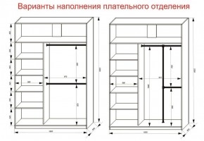 Шкаф-купе 1600 серии SOFT D1+D3+B2+PL1 (2 ящика+1штанга) профиль «Графит» в Златоусте - zlatoust.ok-mebel.com | фото 7