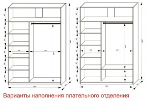 Шкаф-купе 1600 серии SOFT D6+D6+B2+PL3 (2 ящика+2штанги) профиль «Капучино» в Златоусте - zlatoust.ok-mebel.com | фото 8