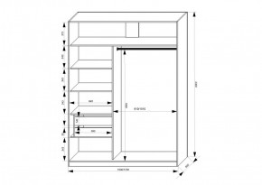 Шкаф-купе 1700 серии NEW CLASSIC K3+K3+B2+PL1 (2 ящика+1 штанга) профиль «Капучино» в Златоусте - zlatoust.ok-mebel.com | фото 3