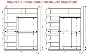 Шкаф-купе 1800 серии SOFT D6+D6+B2+PL3 (2 ящика+2штанги) профиль «Капучино» в Златоусте - zlatoust.ok-mebel.com | фото 8