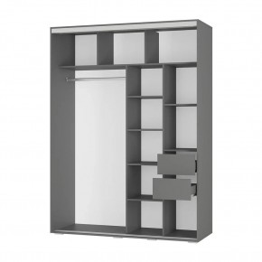 Шкаф-купе Крафт-6 1.6 м ШКК-06 (графит) в Златоусте - zlatoust.ok-mebel.com | фото 2