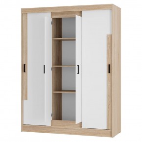 Шкаф-купе Смарт ШКК-06 (дуб сонома/белый) в Златоусте - zlatoust.ok-mebel.com | фото 3
