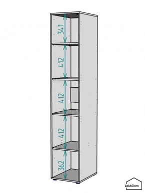 Шкаф Linnea MHR-1-2 2050х400х510 (ДВ-М 11.1.25) в Златоусте - zlatoust.ok-mebel.com | фото 3