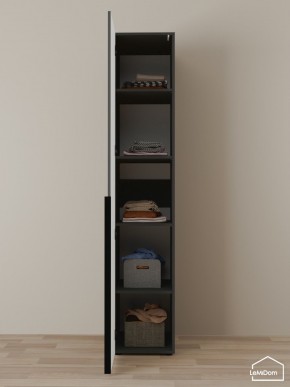 Шкаф Linnea MHR-1-2 2050х400х510 (Графит-М 11.1.25) в Златоусте - zlatoust.ok-mebel.com | фото 4