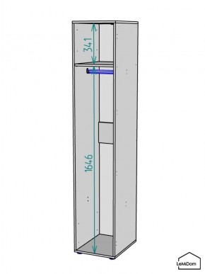Шкаф Linnea MHR-1 2050х400х510 (ДВ-М 11.1.25) в Златоусте - zlatoust.ok-mebel.com | фото 3
