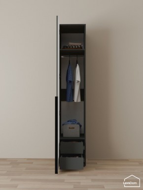 Шкаф Linnea MHR-1-3 2050х400х510 (Графит-М 11.1.25) в Златоусте - zlatoust.ok-mebel.com | фото 6