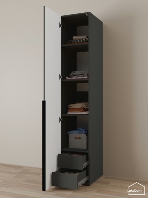Шкаф Linnea MHR-1-4 2050х400х510 (Графит-М 11.1.25) в Златоусте - zlatoust.ok-mebel.com | фото 6
