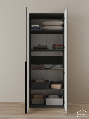 Шкаф Linnea MHR-2-2 2050х800х510 (Графит-М 11.1.25) в Златоусте - zlatoust.ok-mebel.com | фото 4
